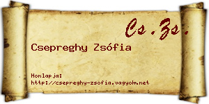 Csepreghy Zsófia névjegykártya