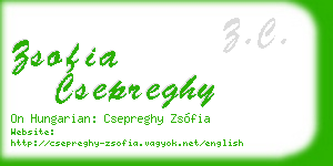 zsofia csepreghy business card